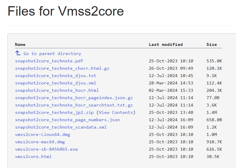 vmss2coreツールダウンロード