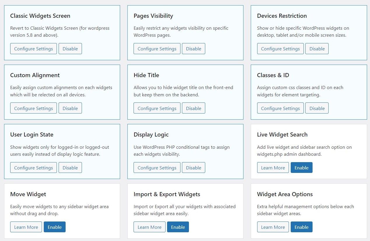 【Widget Options】投稿記事・固定ページごとにサイドバーのウィジェットを表示・非表示にする方法